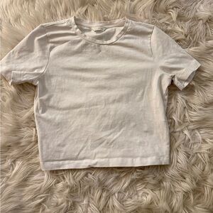 Zara cropped white tee